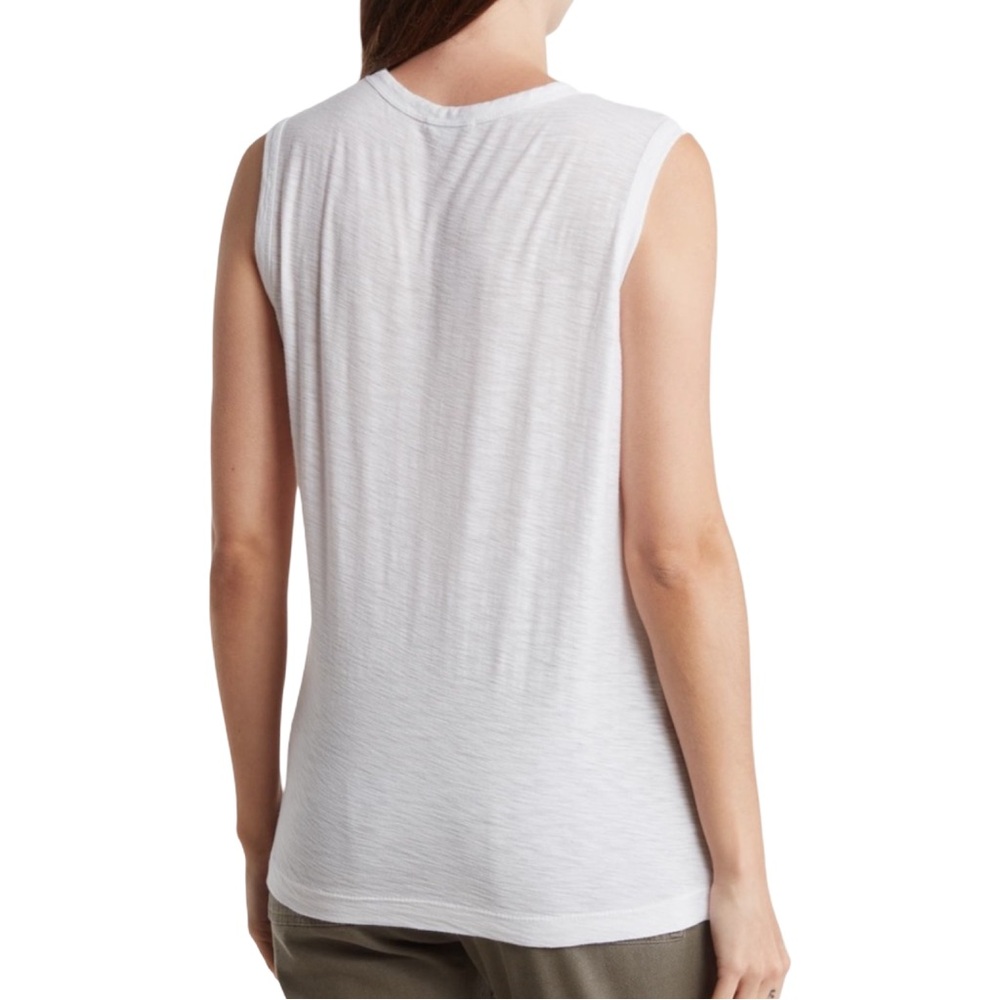 James Perse Classic White Cotton Blend Slub Tee T-Shirt NWT - Picture 2 of 10